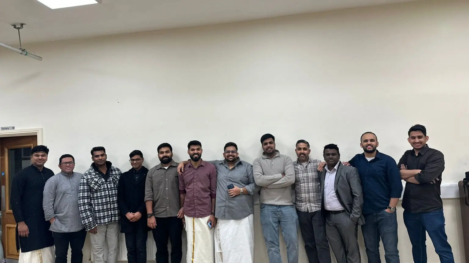 Men's fellowship group standing together