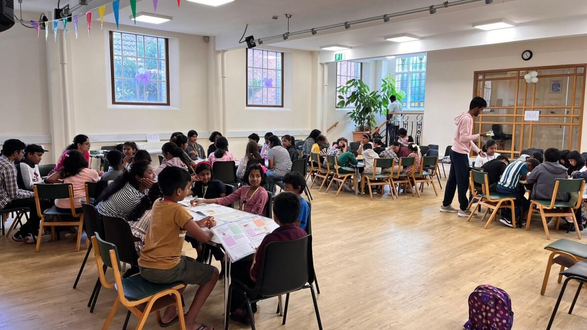 Children doing crafts at Kids Club