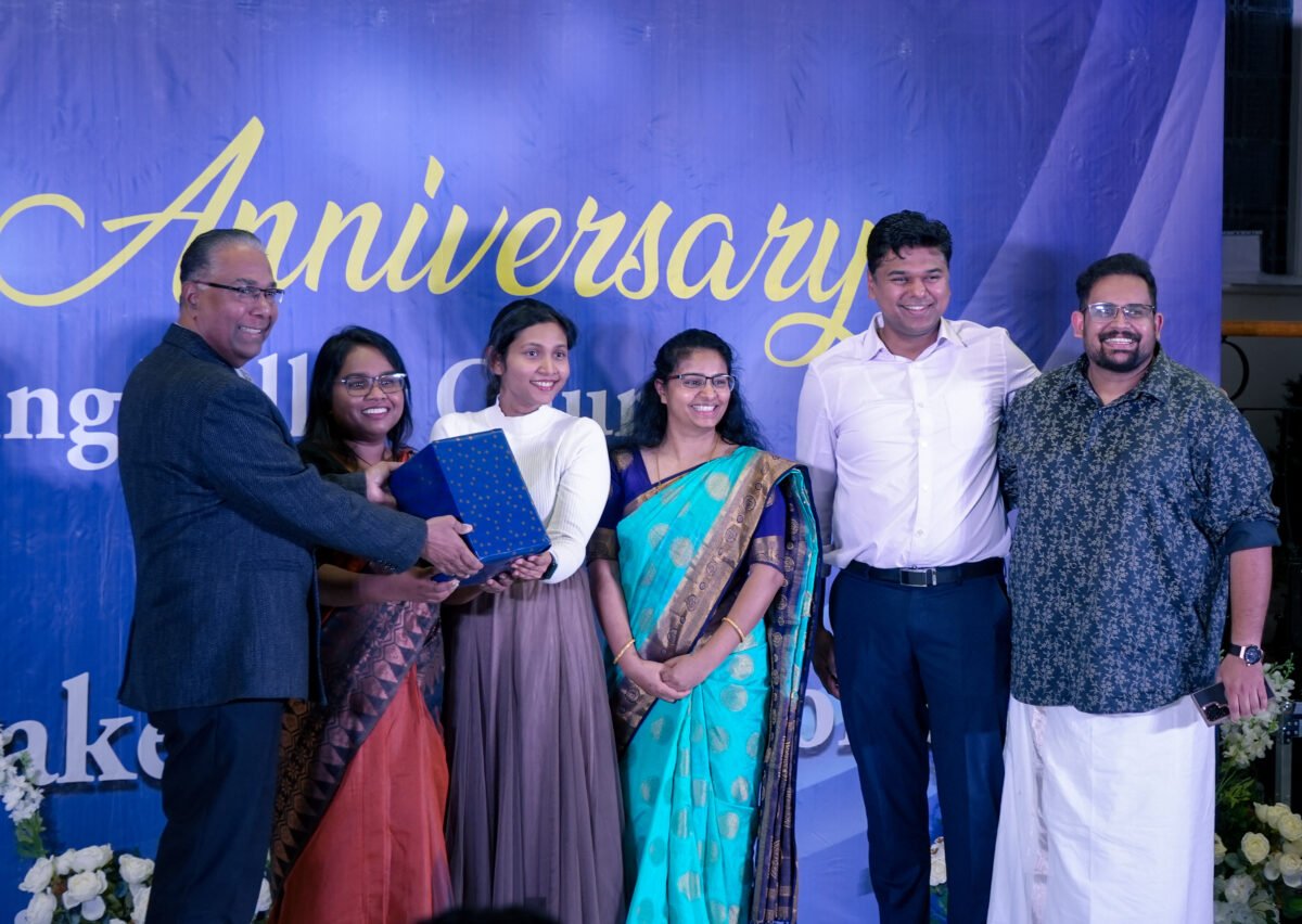 Members receiving awards at the 5th anniversary celebration