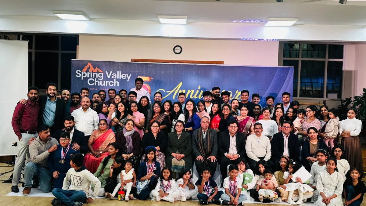 Church family at Spring Valley Church's anniversary celebration in Luton